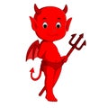 Cute devil cartoon Royalty Free Stock Photo