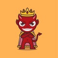 cute devil king Royalty Free Stock Photo
