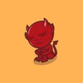 cute devil sad Royalty Free Stock Photo