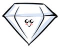 Fat diamond , vector or color illustration