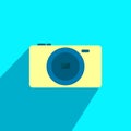 Cute digital camera flat vector design Royalty Free Stock Photo