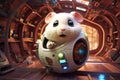 cute digital hamster robot pet technology AI generated