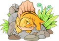 Cute dimetrodon, funny illustration
