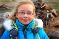 Cute Dimples, Hoody and Wood Pile