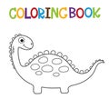 Cute dino coloring book