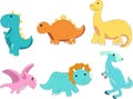 Cute dinosaur cartoon character illustration, Royalty Free Stock Photo