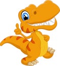 Cute dinosaur cartoon Royalty Free Stock Photo