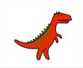 Cute Dinosaur, Dino. Tyrannosaurus Rex. T-rex. For print. Modern flat Vector image Isolated