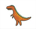 Cute Dinosaur, Dino. Tyrannosaurus Rex. T-rex. For print. Modern flat Vector image Isolated