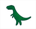 Cute Dinosaur, Dino. Tyrannosaurus Rex. T-rex. For print. Modern flat Vector image Isolated