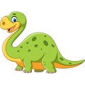 Cute dinosaur mascot on white background