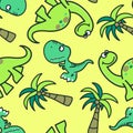 Cute dinosaur seamless pattern