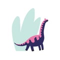 Cute Dinosaur. Brachiosaur. For kids poster Royalty Free Stock Photo