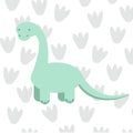Cute dinosaurs. Funny boy. Illustration Royalty Free Stock Photo