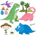 Cute Dinosaurs Royalty Free Stock Photo