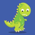 Cute dinosour green 03 Royalty Free Stock Photo