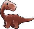 Cute diplodocus dinosaur illus