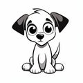 Cute Disney-style Dog Illustration With Big Eyes