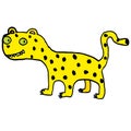 Cute doddle draw of Jaguar Royalty Free Stock Photo