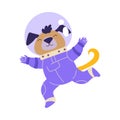 Cute Dog Astronaut Character in Space Suit Vector Illustration Royalty Free Stock Photo