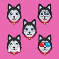 Cute Dog Cartoon Vector Design Illustration Template