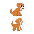 Cute dog cartoon illustration design