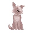 Cute dog cartoon illustration. Royalty Free Stock Photo