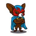 Cute dog chihuahua Fighter Lucha Libre