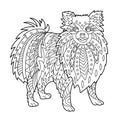Cute dog coloring page for children and adult Royalty Free Stock Photo