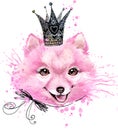 Cute Dog. Dog T-shirt graphics. Royalty Free Stock Photo