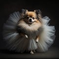 A cute dog dressed up in a tutu image generative AI Royalty Free Stock Photo