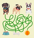 Cute dog educational maze game.