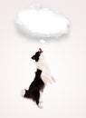 Cute dog with empty cloud bubble Royalty Free Stock Photo