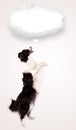 Cute dog with empty cloud bubble Royalty Free Stock Photo