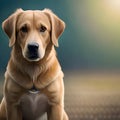 Cute dog looking at the viewer - ai generated image Royalty Free Stock Photo