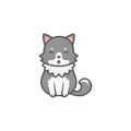 Cute dog husky wolf pet animal illustration