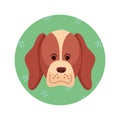 Cute dog icon cartoon profile