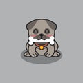 Cute dog illustration puppy isolated