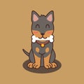 Cute dog illustration puppy isolated