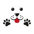 Cute Dog, paw - logo, symbol, protect sign