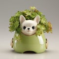 Cute Dog Shaped Flowerpot: Handmade Pet Shampoo Planter