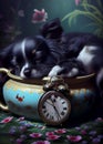 cute dog sleeping, AI Generated Royalty Free Stock Photo