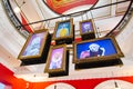 Cute Dogs images in the Digital LCD Monitor photo frame hanging for decoration and celebrate the year of the dog at QVB building.