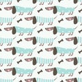 Cute dogs seamless pattern