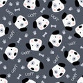 Cute dogs seamless pattern Royalty Free Stock Photo