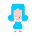 Cute doll cartoon isolated. girlie Vector illustration Royalty Free Stock Photo