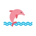 Cute dolphin isolated icon Royalty Free Stock Photo
