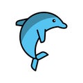 Cute dolphin isolated icon Royalty Free Stock Photo