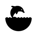 Cute dolphin isolated icon Royalty Free Stock Photo