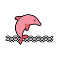 Cute dolphin isolated icon Royalty Free Stock Photo